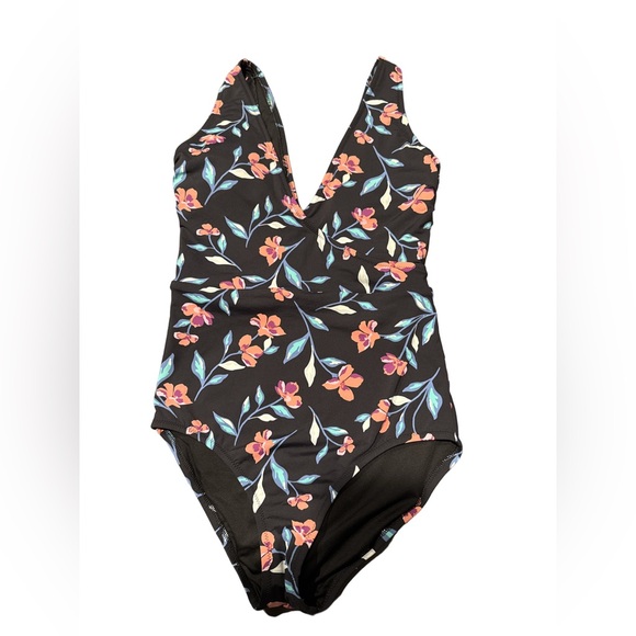 Lands' End Other - NEW Lands' End Black Floral One Piece Swimsuit